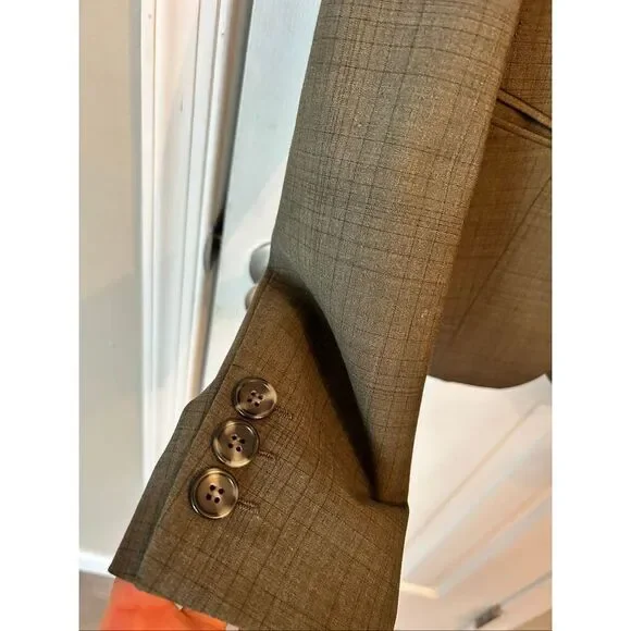 The limited perfect travel suit wool blend blazer size 4 color green - Picture 8 of 9